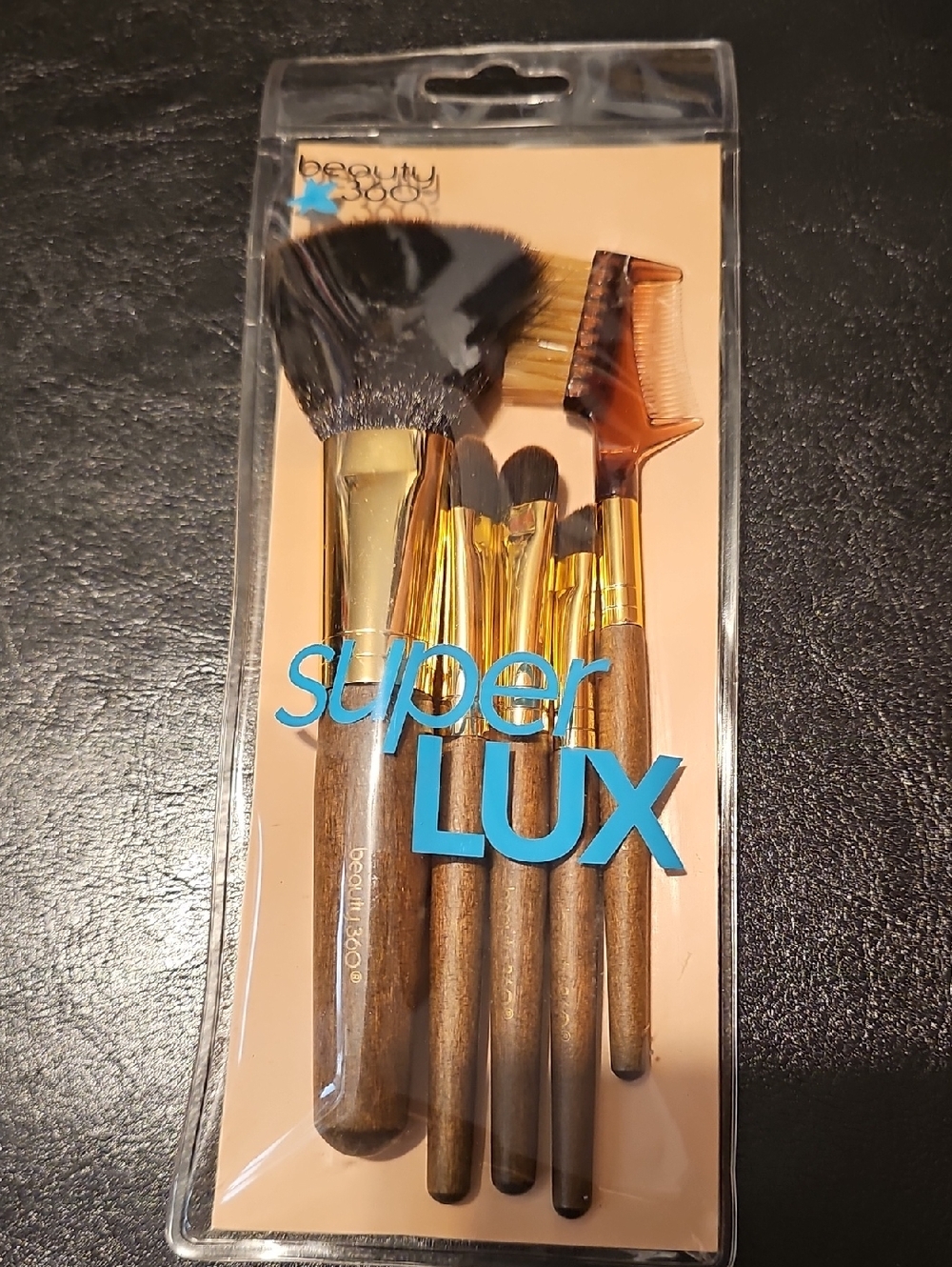 Beauty 360 Super Lux Women's Makeup Brush Set - Gold & Brown